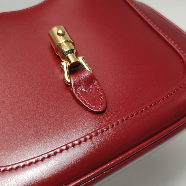 Gucci Jackie 1961 Mini Red Burgundy Leather Bag