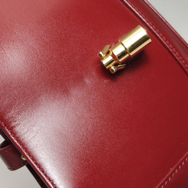 Gucci Jackie 1961 Mini Red Burgundy Leather Bag