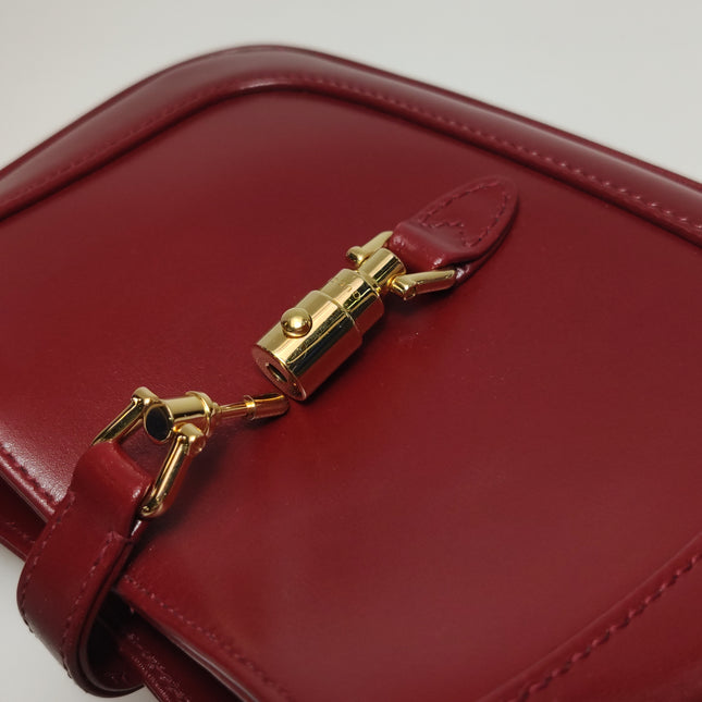 Gucci Jackie 1961 Mini Red Burgundy Leather Bag