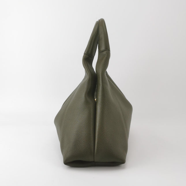 Gucci Softbit Maxi Shoulder Bag Olive Green Calfskin Leather 2024
