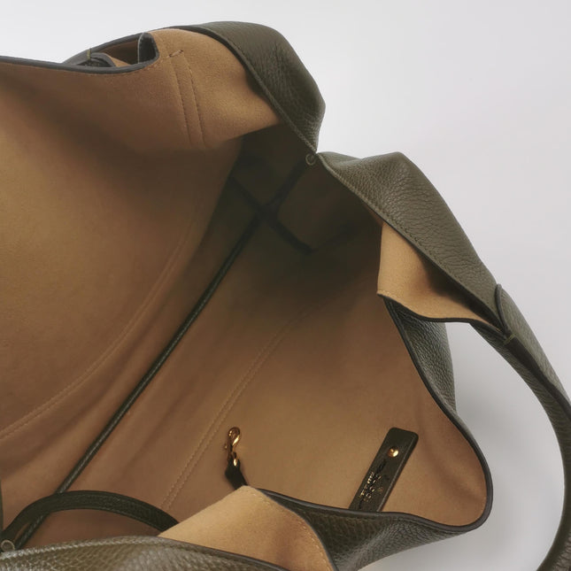 Gucci Softbit Maxi Shoulder Bag Olive Green Calfskin Leather 2024