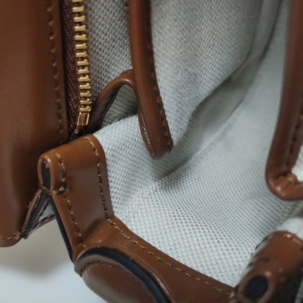Gucci Bamboo 1947 Small Brown Top Handle Bag Leather with Strap