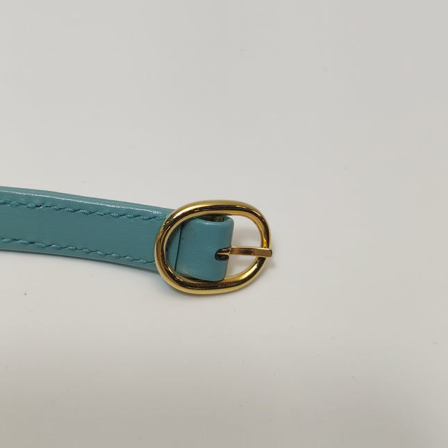 Gucci Jackie 1961 Mini Blue Leather Bag with Adjustable Strap