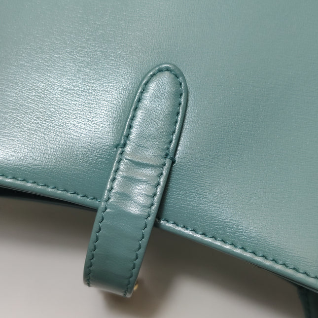 Gucci Jackie 1961 Mini Blue Leather Bag with Adjustable Strap