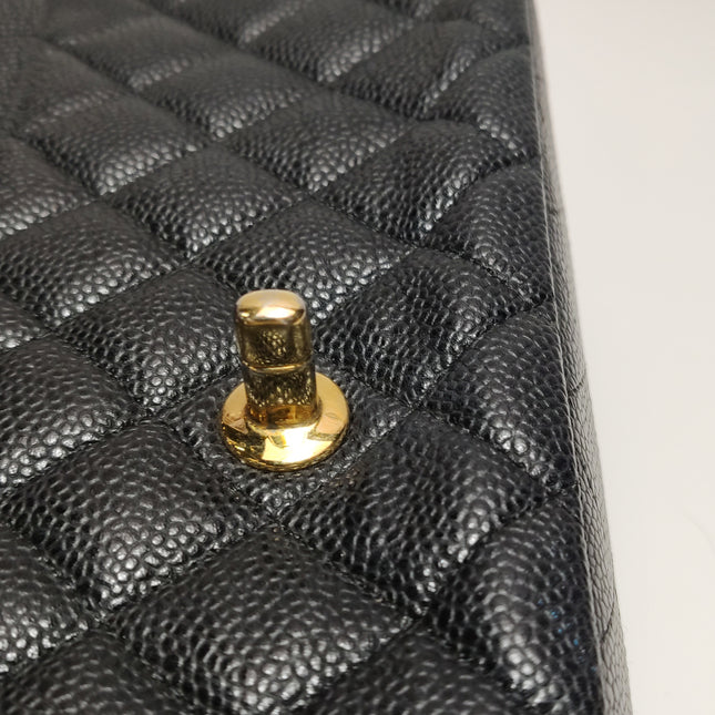 Chanel Classic Flap Medium 2014 Black Caviar Leather Gold Hardware