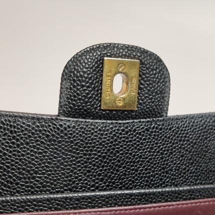 Chanel Classic Flap Medium 2014 Black Caviar Leather Gold Hardware