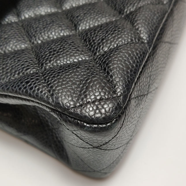 Chanel Classic Flap Medium 2014 Black Caviar Leather Gold Hardware
