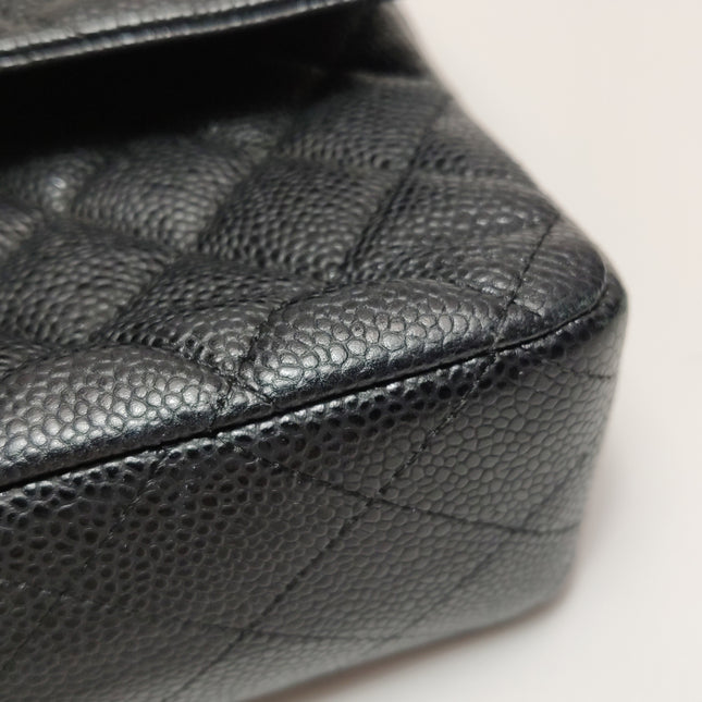 Chanel Classic Flap Medium 2014 Black Caviar Leather Gold Hardware
