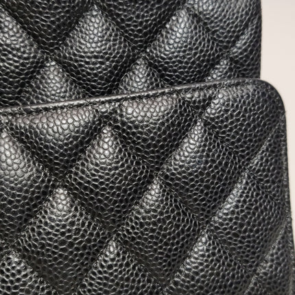 Chanel Classic Flap Medium 2014 Black Caviar Leather Gold Hardware