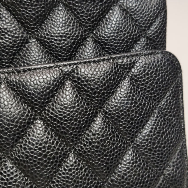 Chanel Classic Flap Medium 2014 Black Caviar Leather Gold Hardware