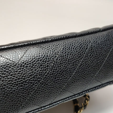 Chanel Classic Flap Medium 2014 Black Caviar Leather Gold Hardware