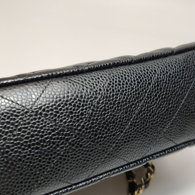 Chanel Classic Flap Medium 2014 Black Caviar Leather Gold Hardware