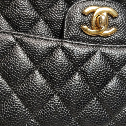 Chanel Classic Flap Medium 2014 Black Caviar Leather Gold Hardware