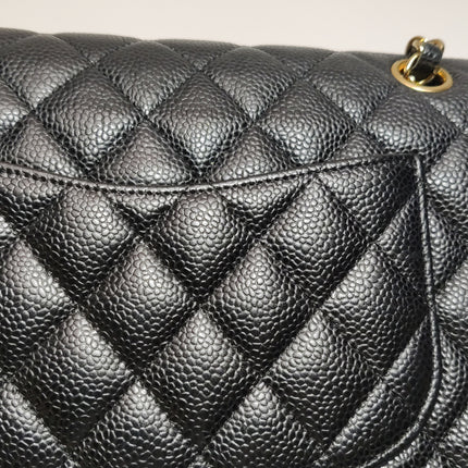 Chanel Classic Flap Medium 2014 Black Caviar Leather Gold Hardware