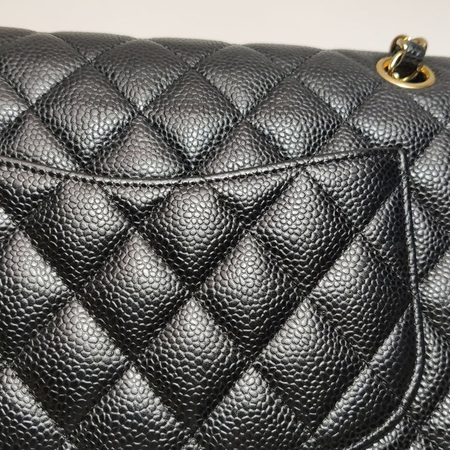 Chanel Classic Flap Medium 2014 Black Caviar Leather Gold Hardware