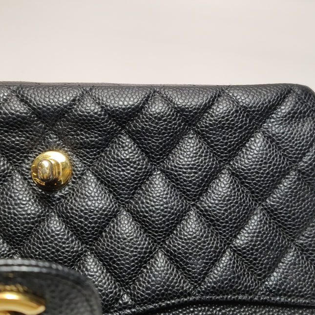 Chanel Classic Flap Medium 2014 Black Caviar Leather Gold Hardware