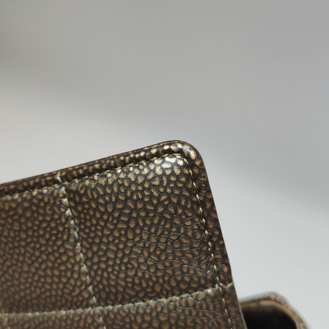 Chanel Paris Byzance Limited Edition Gold Caviar Leather Black Jewel Lock
