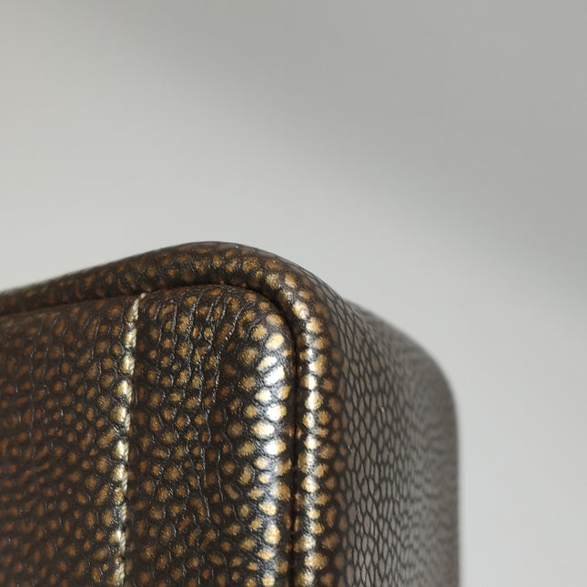 Chanel Paris Byzance Limited Edition Gold Caviar Leather Black Jewel Lock