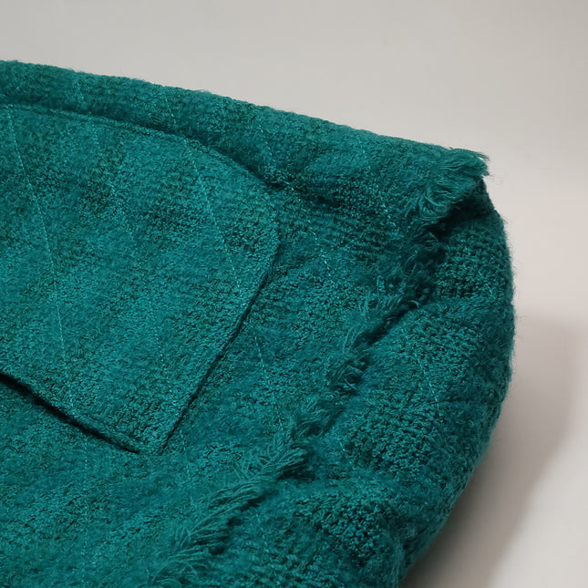 Chanel x Pharrel Williams Tweed Giant Logo Shopping Tote Green Quilted