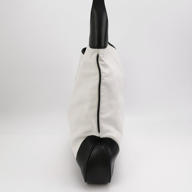 Gucci Jackie 1961 Large Black and White Calfskin Leather With Long Strap