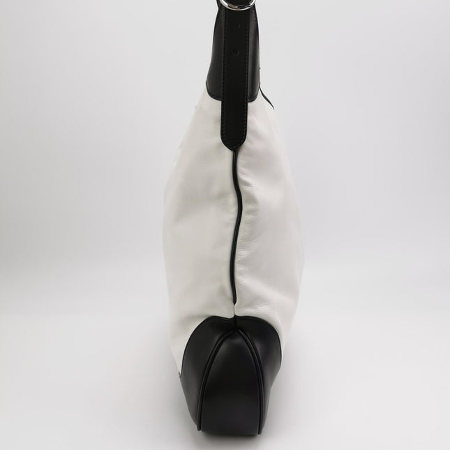 Gucci Jackie 1961 Large Black and White Calfskin Leather With Long Strap