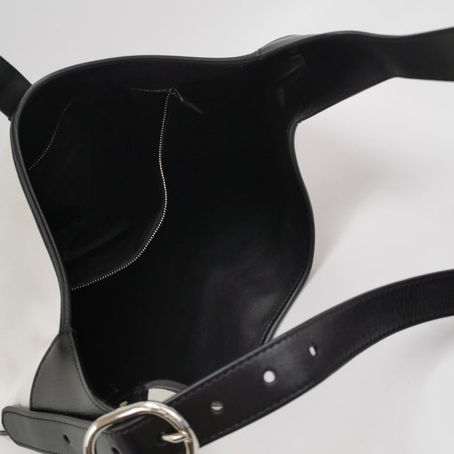 Gucci Jackie 1961 Large Black and White Calfskin Leather With Long Strap
