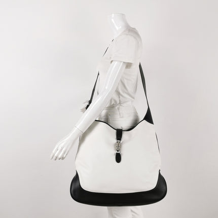 Gucci Jackie 1961 Grand modèle Cuir de veau noir avec longue bandoulière