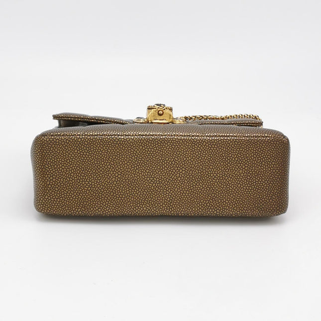Chanel Paris Byzance Limited Edition Gold Caviar Leather Black Jewel Lock