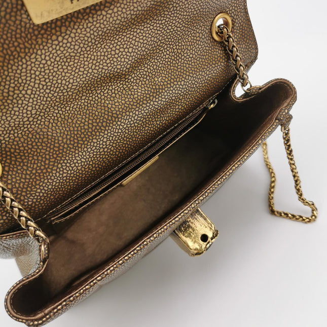 Chanel Paris Byzance Limited Edition Gold Caviar Leather Black Jewel Lock