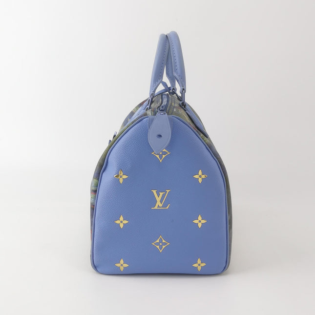 Louis Vuitton x Jeff Koons Speedy 30 Monet Water Lilies Top Handle Bag