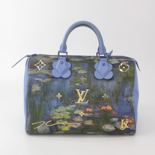 Louis Vuitton x Jeff Koons Speedy 30 Monet Water Lilies Top Handle Bag