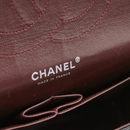 Chanel Classic Flap Jumbo 2011 Black Caviar Leather Double Flap Silver Hardware