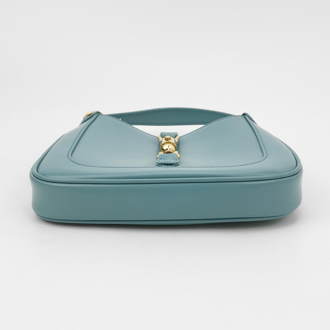 Gucci Jackie 1961 Mini Blue Leather Bag with Adjustable Strap