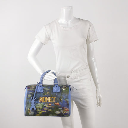 Louis Vuitton x Jeff Koons Speedy 30 Monet Water Lilies Top Handle Bag