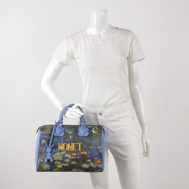 Louis Vuitton x Jeff Koons Speedy 30 Monet Water Lilies Top Handle Bag
