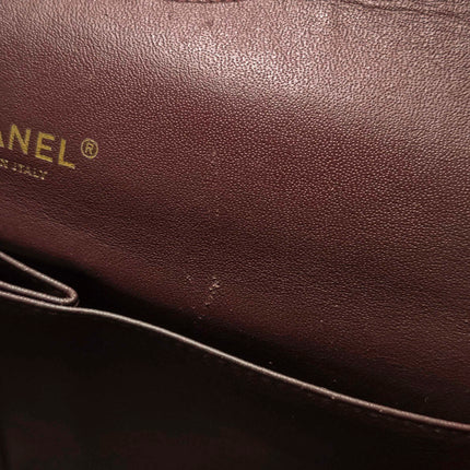 Chanel Classic Flap Maxi 2011 Black Caviar Leather Double Flap with Gold Hardware