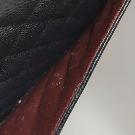Chanel Classic Flap Maxi 2011 Black Caviar Leather Double Flap with Gold Hardware
