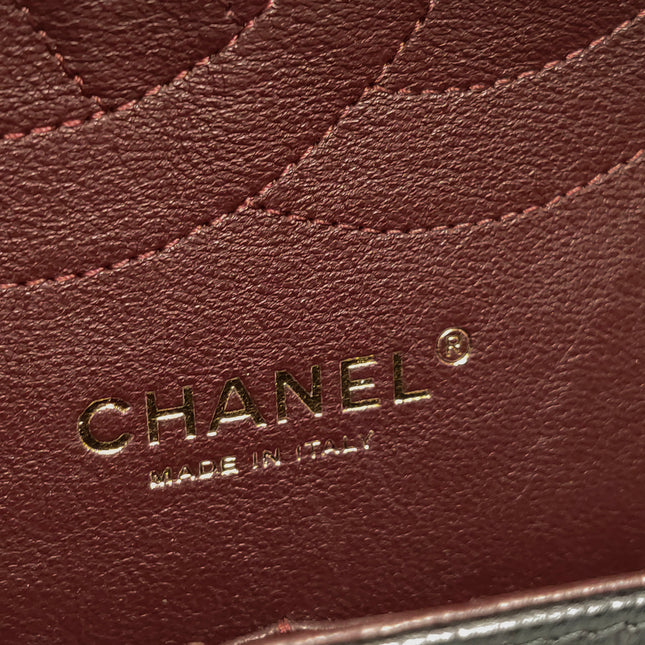 Chanel Classic Flap Jumbo 2011 Black Caviar Leather Double Flap Gold Hardware