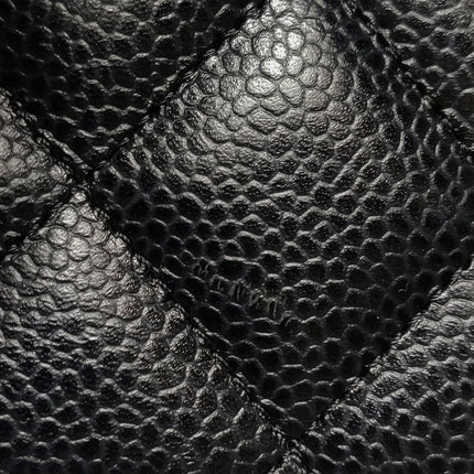 Chanel Classic Flap Jumbo 2011 Black Caviar Leather Double Flap Gold Hardware