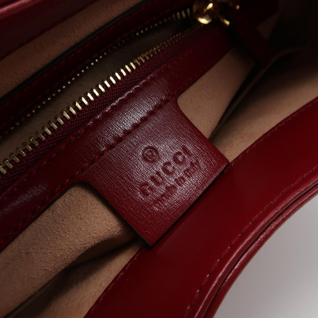 Gucci Jackie 1961 Red Burgundy Leather Bag Small Shoulder Bag