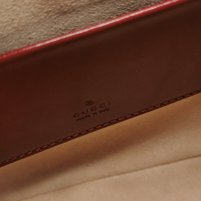 Gucci Jackie 1961 Mini Red Burgundy Leather Bag