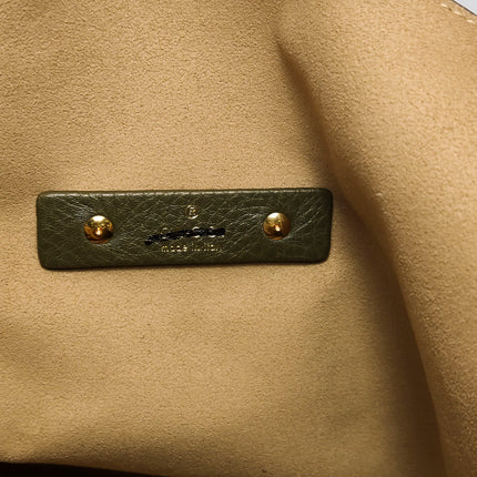 Gucci Softbit Maxi Shoulder Bag Olive Green Calfskin Leather 2024