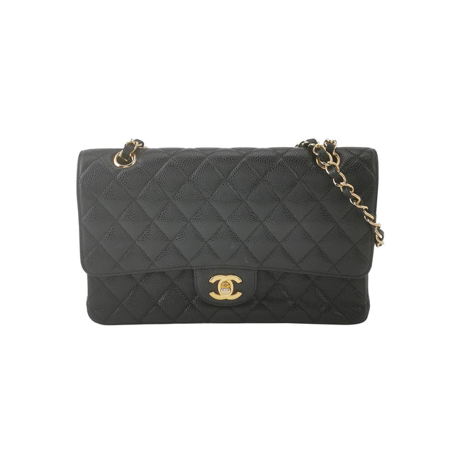 Chanel Classic Flap Medium 2014 Black Caviar Leather Gold Hardware