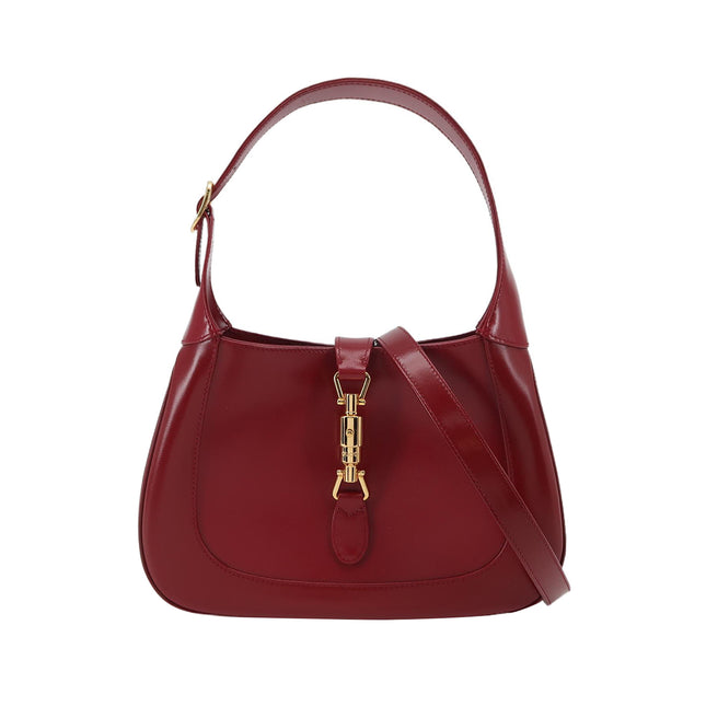 Gucci Jackie 1961 Red Burgundy Leather Bag Small Shoulder Bag