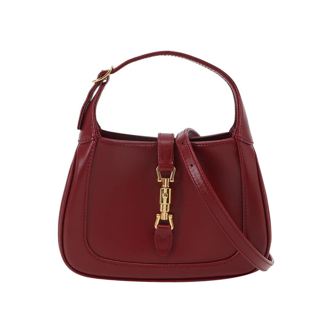 Gucci Jackie 1961 Mini Red Burgundy Leather Bag