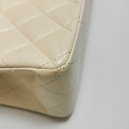 Chanel Classic Flap Small Bag White Lambskin Gold Hardware 2021