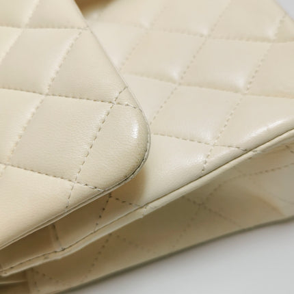 Chanel Classic Flap Small Bag White Lambskin Gold Hardware 2021