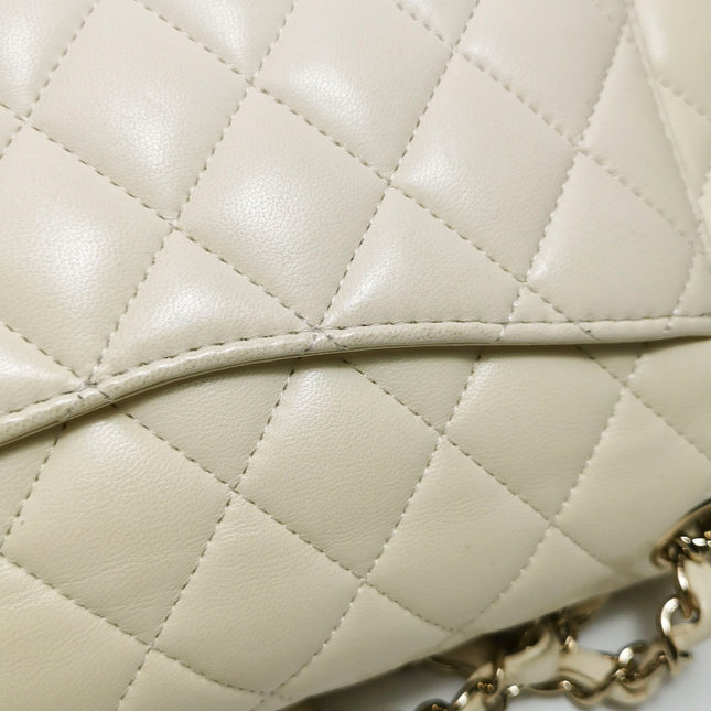 Chanel Classic Flap Small Bag White Lambskin Gold Hardware 2021
