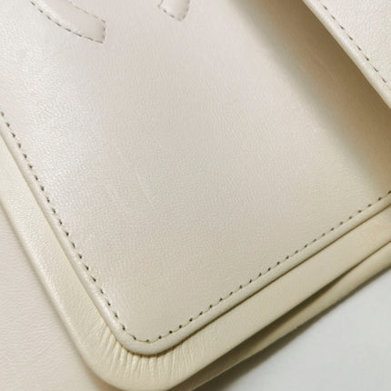 Chanel Classic Flap Small Bag White Lambskin Gold Hardware 2021