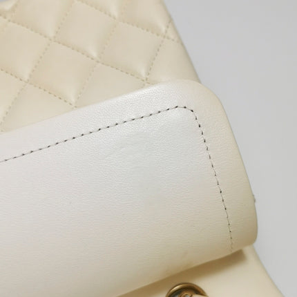 Chanel Classic Flap Small Bag White Lambskin Gold Hardware 2021